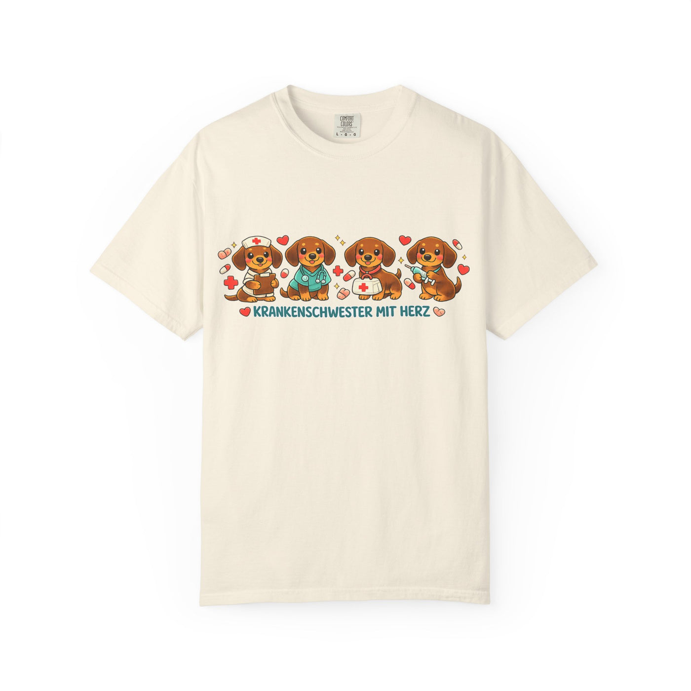 Dackel Krankenschwester T-Shirt — Krankenschwester mit Herz